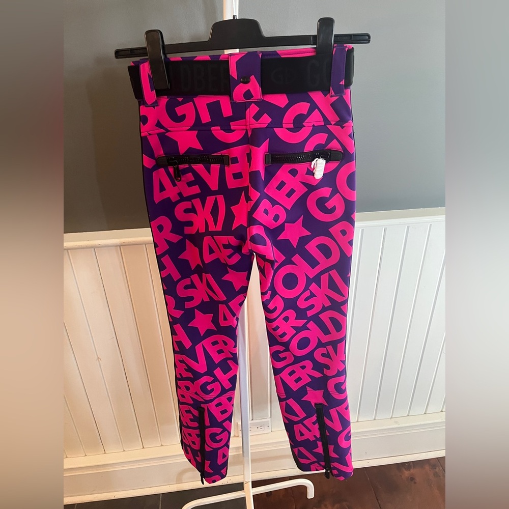 Goldbergh Women’s Pink and Purple Graphic Ski Pants - Picture 2 of 2